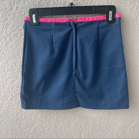 H & M navy blue and pink mini skirt in size 2 - Picture 5 of 6